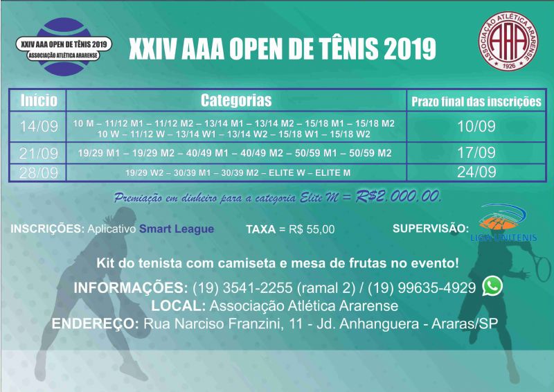 XXIV A.A.A. OPEN DE TÊNIS 2019