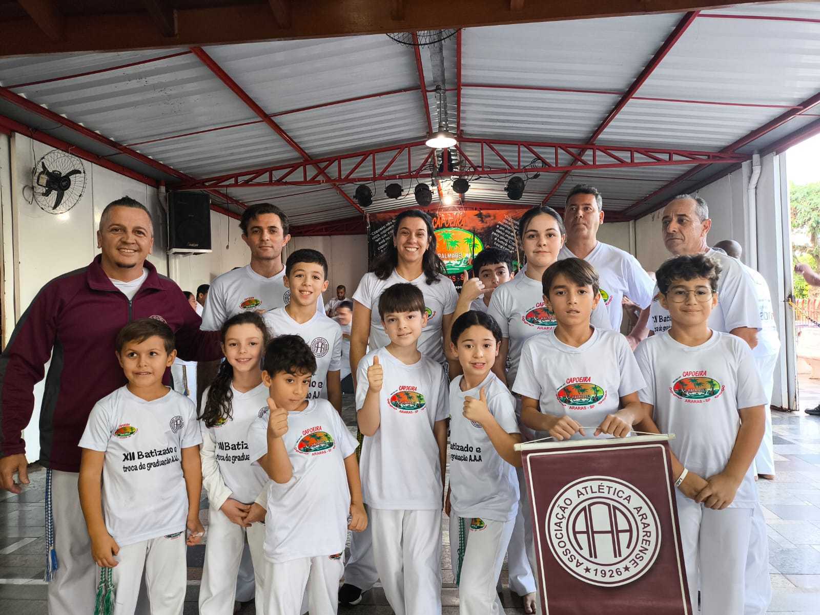 1° Encontro de capoeira entre os polos onde o grupo de capoeira palmares ministra aulas em Araras