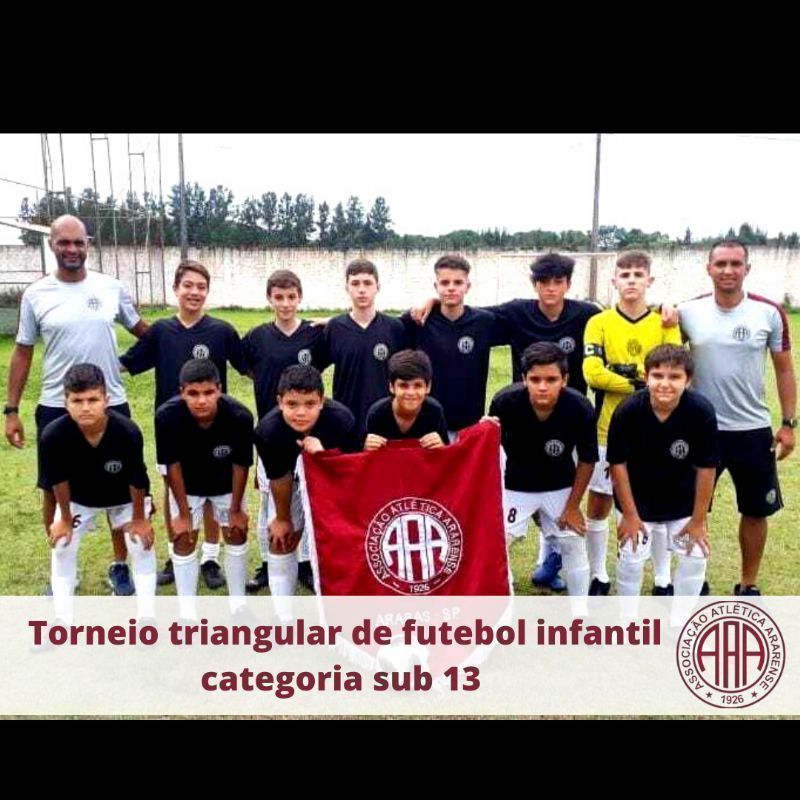 Torneio triangular de futebol infantil categoria sub 13