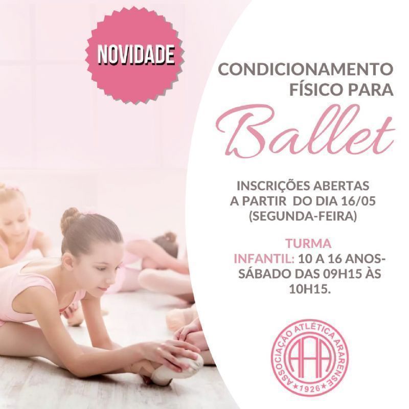 VENHA SE INSCREVER PARA AULA DE CONDICIONAMENTO FÍSICO PARA BALLET