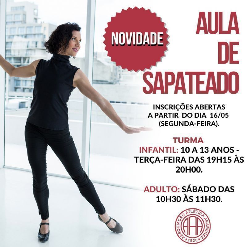 VENHA SE INSCREVER PARA AULA DE SAPATEADO